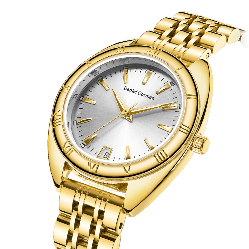 Daniel Gorman AN22415 einzigartige Design Luxusmodische Frauen watch Gold Ice Bound Watch Women \'s Handgelenk Luxus